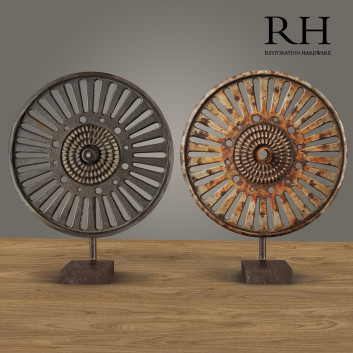 Статуетка  Restoration Hardware Cast Iron Factory Wheels