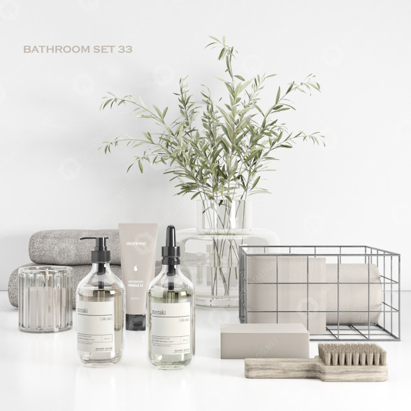 Decoración Bathroom Accessories Set 33 Modelo 3D