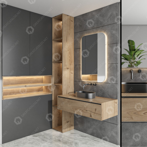 Ванна кімната Furniture Set 44 3D модель