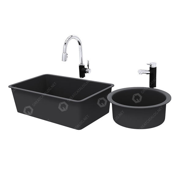 Sinks Blanco Precis Single Bowl and Rondo 3D model