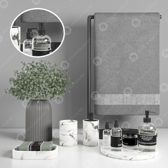 Декор Bathroom Accessories Set 10 3D модель