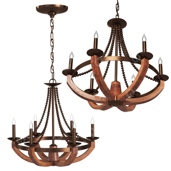 Люстра Astounding Rustic Wrought Iron 3D модель