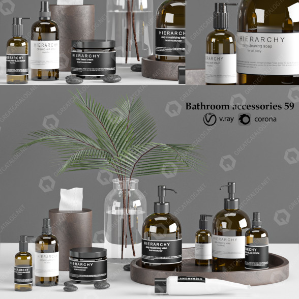 Декор Bathroom Accessories Set 59 3D модель