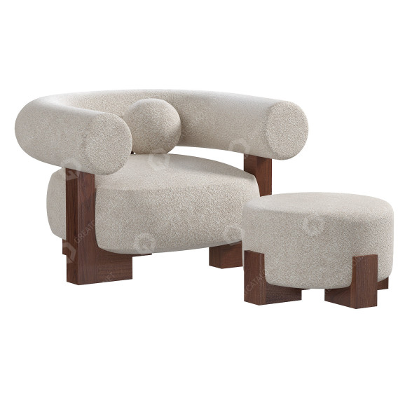 Sillón y otomana Collector Cassete by Alter Ego Modelo 3D