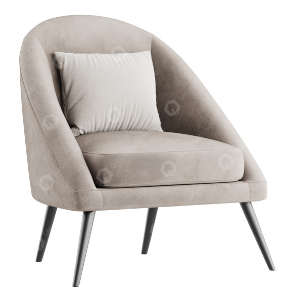 Крісло Moon Upholstered 3D модель
