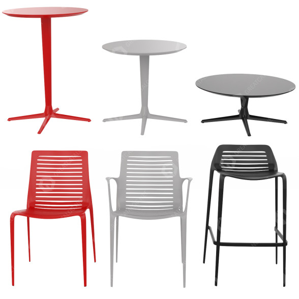 Столи та стільці Artform Urban Furniture Chipman 3D модель