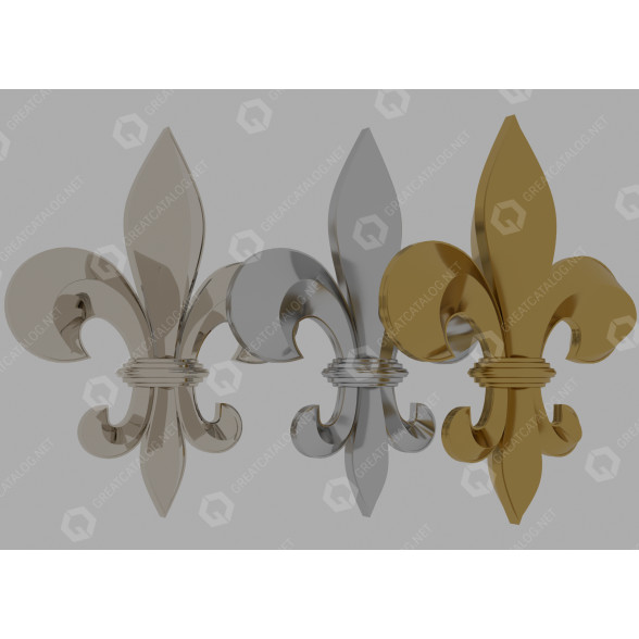 Dekor Lily Gold 3D-Modell