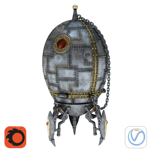 Skrzynka Space Egg model 3D