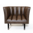 Крісло Arteriors Christophe Bark Leather Grey Ash - Kudim