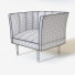 Крісло Arteriors Christophe Bark Leather Grey Ash - Kudim