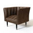 Крісло Arteriors Christophe Bark Leather Grey Ash - Kudim