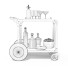 Візок для їжі Circa Bar Cart by Roost - Kudim