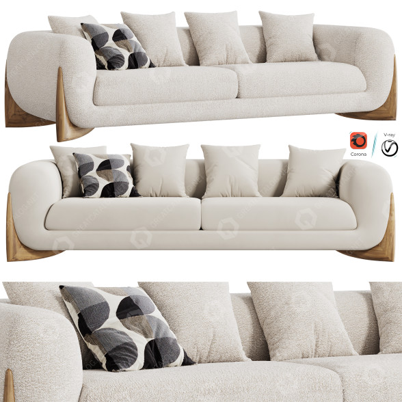 Sofá Porada Softbay Modelo 3D