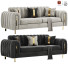 Sofá FH 3002 Brass Line Set by FurnitureHub - Isomiddinvfx1995