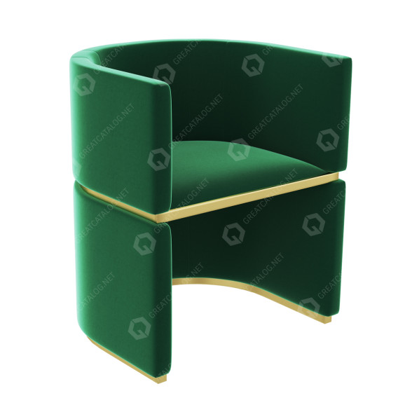 Fotel Dimoremilano Commenda model 3D