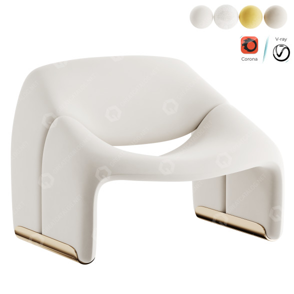Sillón Pierre Paulin Groovy Modelo 3D