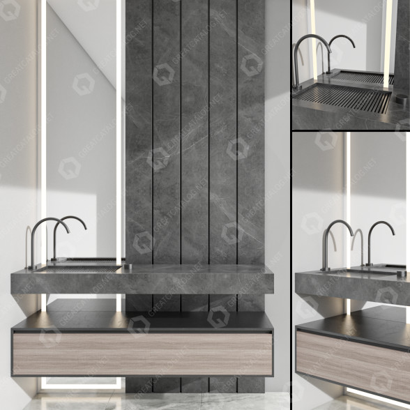Bathroom Furniture 64 3D model