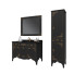 Baño Fenice Italia Set Alice Laccato Nero Oro - dizviz3d_Iryna