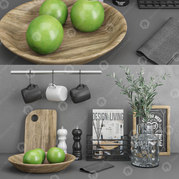 Decor Accessories Set 7 3D model