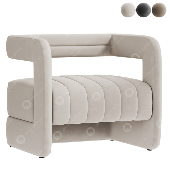 Кресло Modway Range Tufted Performance Velvet Accent 3D модель