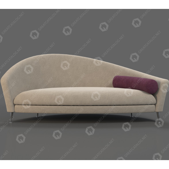 Sofa Couch Beige 3D-Modell