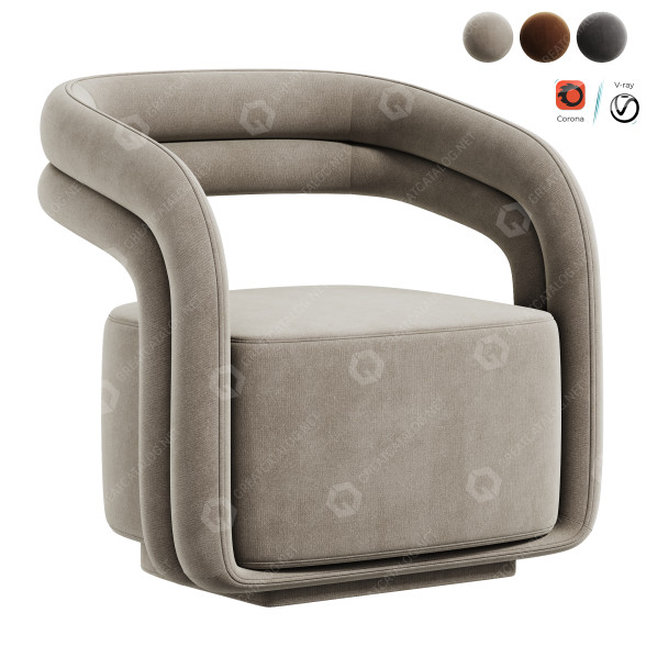 Fotel Rove Concepts Mia Lounge model 3D