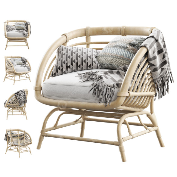 Fauteuil IKEA Buskbo modèle 3D