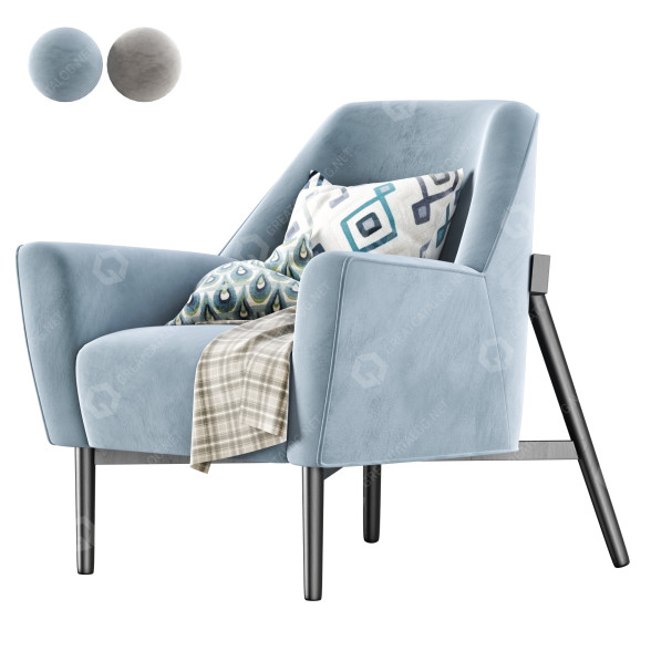 Armchair Borzalino Eve 3D model