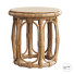 Coffee Table Round Natural Rattan Accent - Islomov