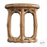 Coffee Table Round Natural Rattan Accent - Islomov