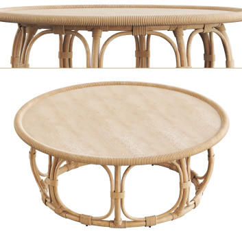 Table basse  Serena & Lily Anguilla Rattan Modèle 3D