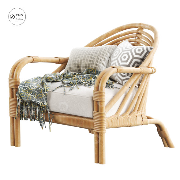 Fauteuil Serena & Lily Edgewater modèle 3D