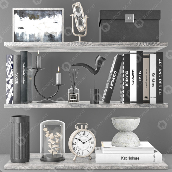 Декор Set Onshelves 5 3D модель