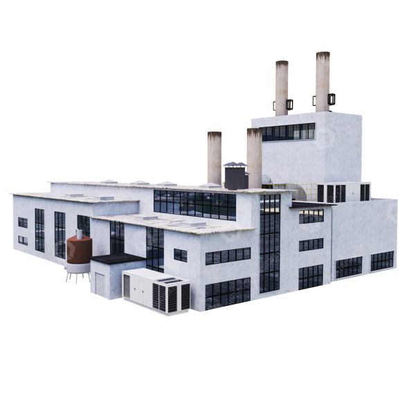 Будівля Factory 3D модель