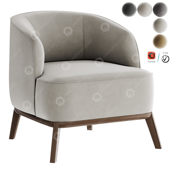 Fotel Domkapa Megan model 3D