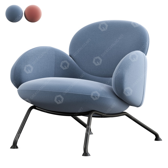 Armchair Soft Line Baixa 3D model