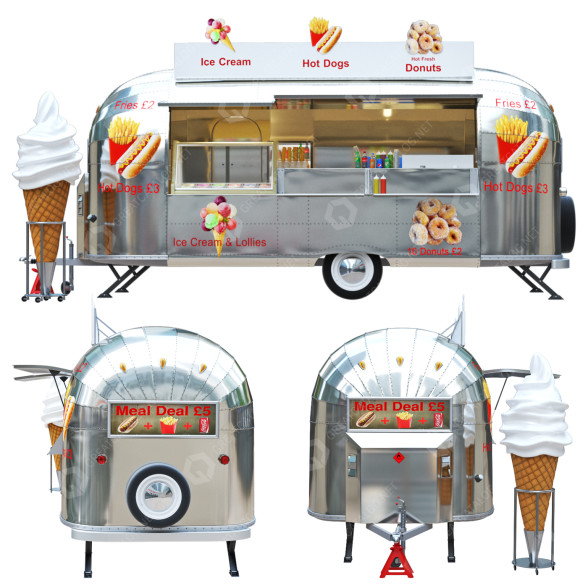 Трейлер Food Truck Airstream 3D модель