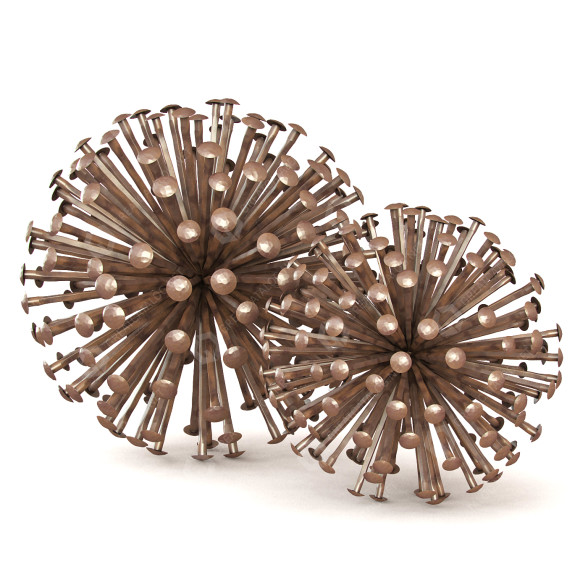 Statuetki Restoration Hardware Iron Nail Sphere model 3D