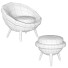 Кресло и пуф Maison Royere Grand Oeuf by Jean Royere - Kudim