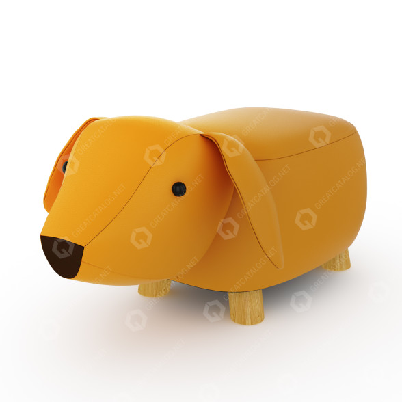 Otomana dla dzieci Puppy by Jiggle & Giggle model 3D