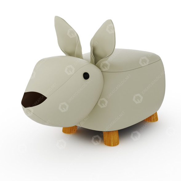 Дитячий пуф Rabbit by Jiggle & Giggle 3D модель
