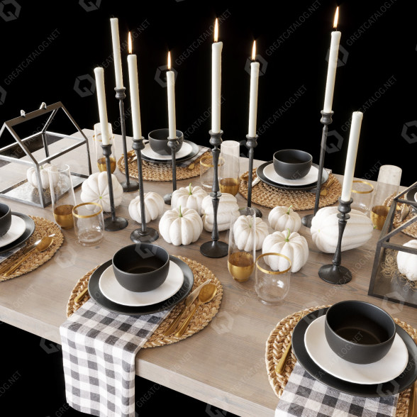 Table servie Black modèle 3D
