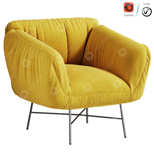 Крісло MyHome Collection Jolie 3D модель