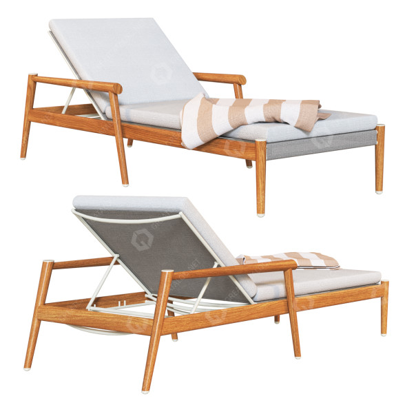 Шезлонг JANUS et Cie Konos with Arms 3D модель