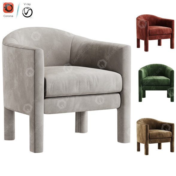 Sillón West Elm Isabella Modelo 3D