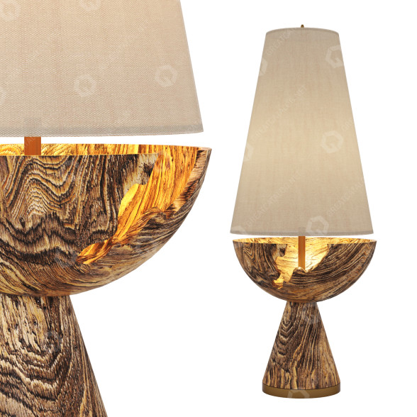 Tischlampe 1stDibs Wood Cenotaph Major by Kriest Aesculus 3D-Modell