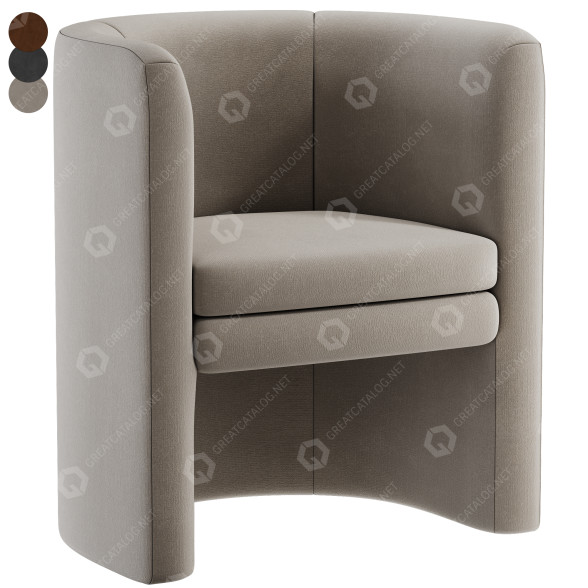 Sillón West Elm Tub Modelo 3D