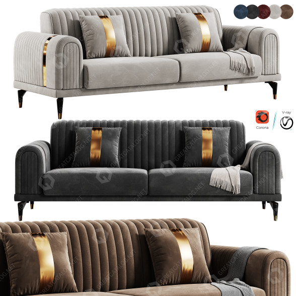 Диван FH 5020 Luxury Italian by FurnitureHub 3D модель