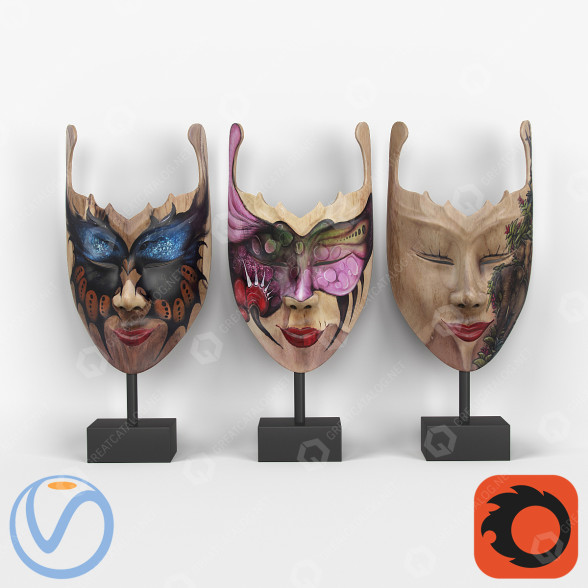 Masken Carnival 3D-Modell