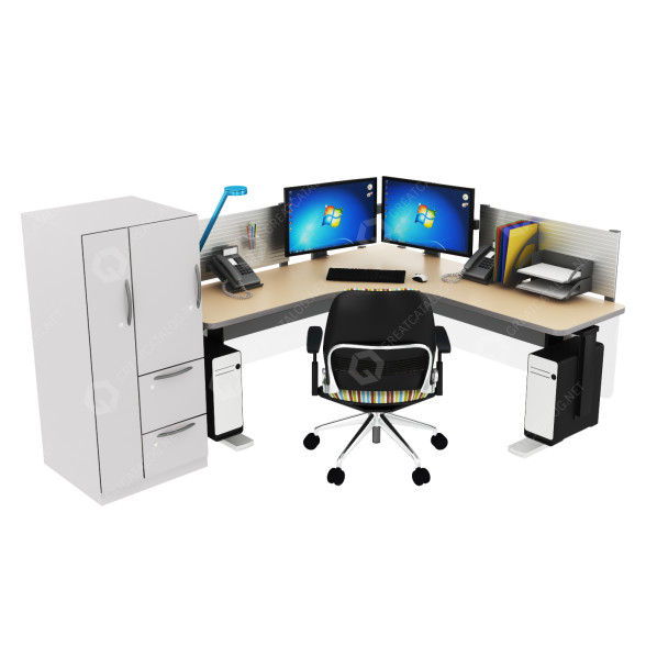 Arbeitsbereich Office Furniture 1 3D-Modell